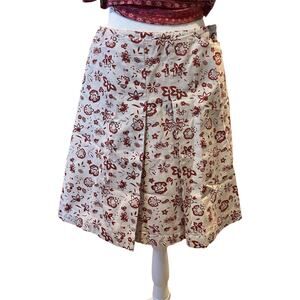 Abitificio Orange Cream Boho Western Skirt Women’s Size M Festival